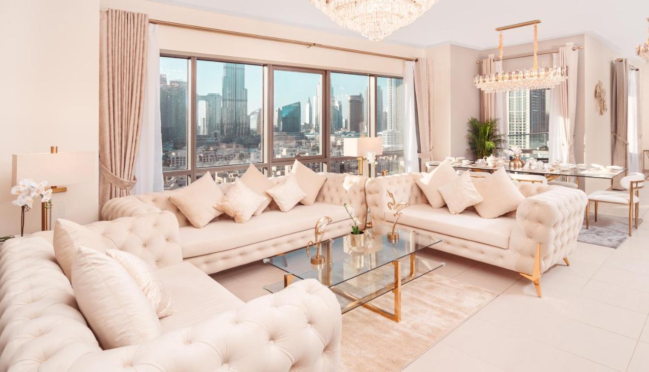 Elite Royal Apartment - Panoramic Full Burj Khalifa, Fountain & Skyline View - Baron Dubai Buitenkant foto
